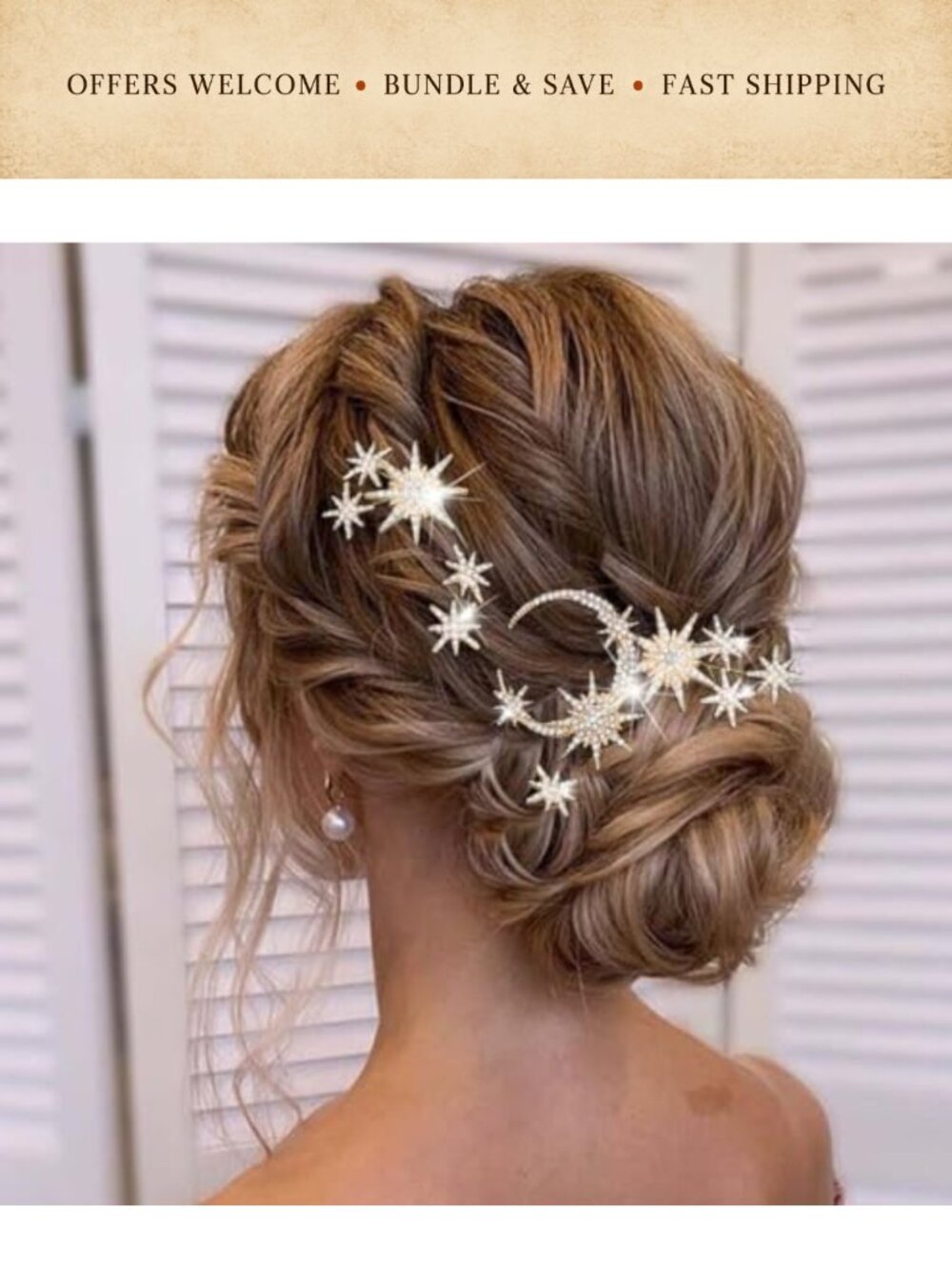 Rhinestone Bridal Hair Pins Crystal Wedding Hair Accessories for Women